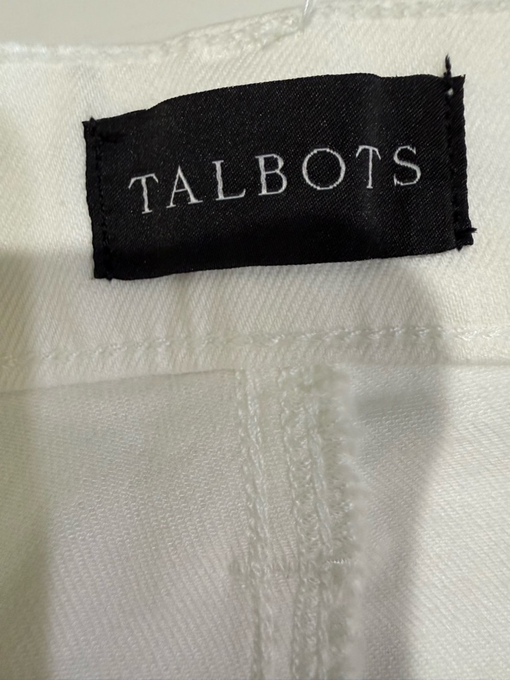 Talbots ππ White Straight Crop Jean Size 12 - Picture 7 of 16
